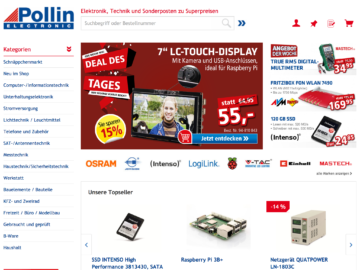 Screenshot Pollin Online Shop